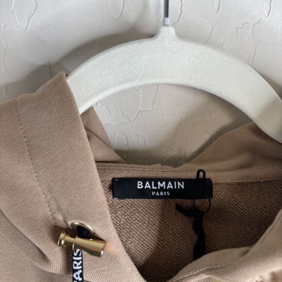 Balmain Cropped Logo Hoodie - Picture 2 of 10